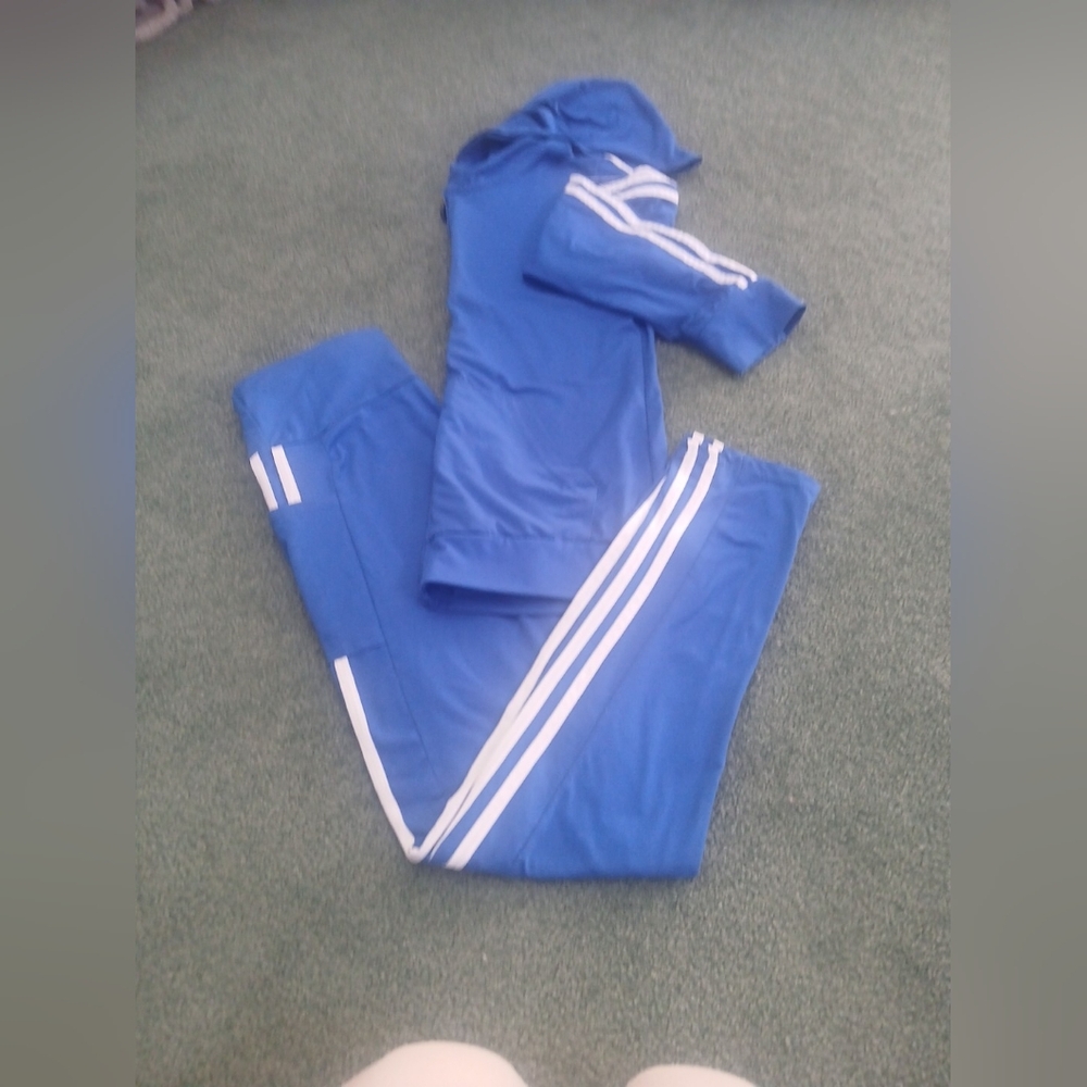 Blue Women's Two-Piece Track Jacket & Pants Set - Picture 7 of 9